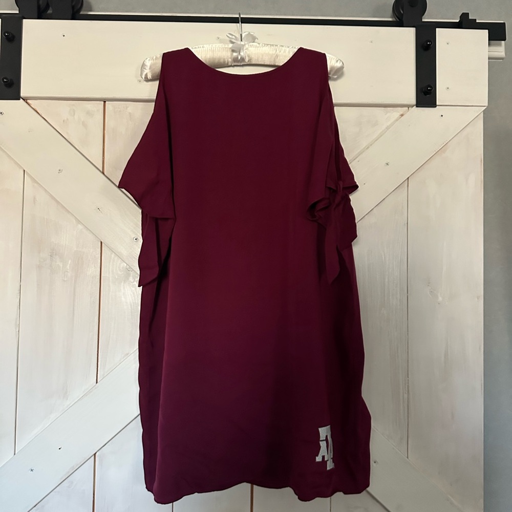 Women's Maroon Ruffle Sleeve Top